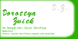 dorottya zwick business card